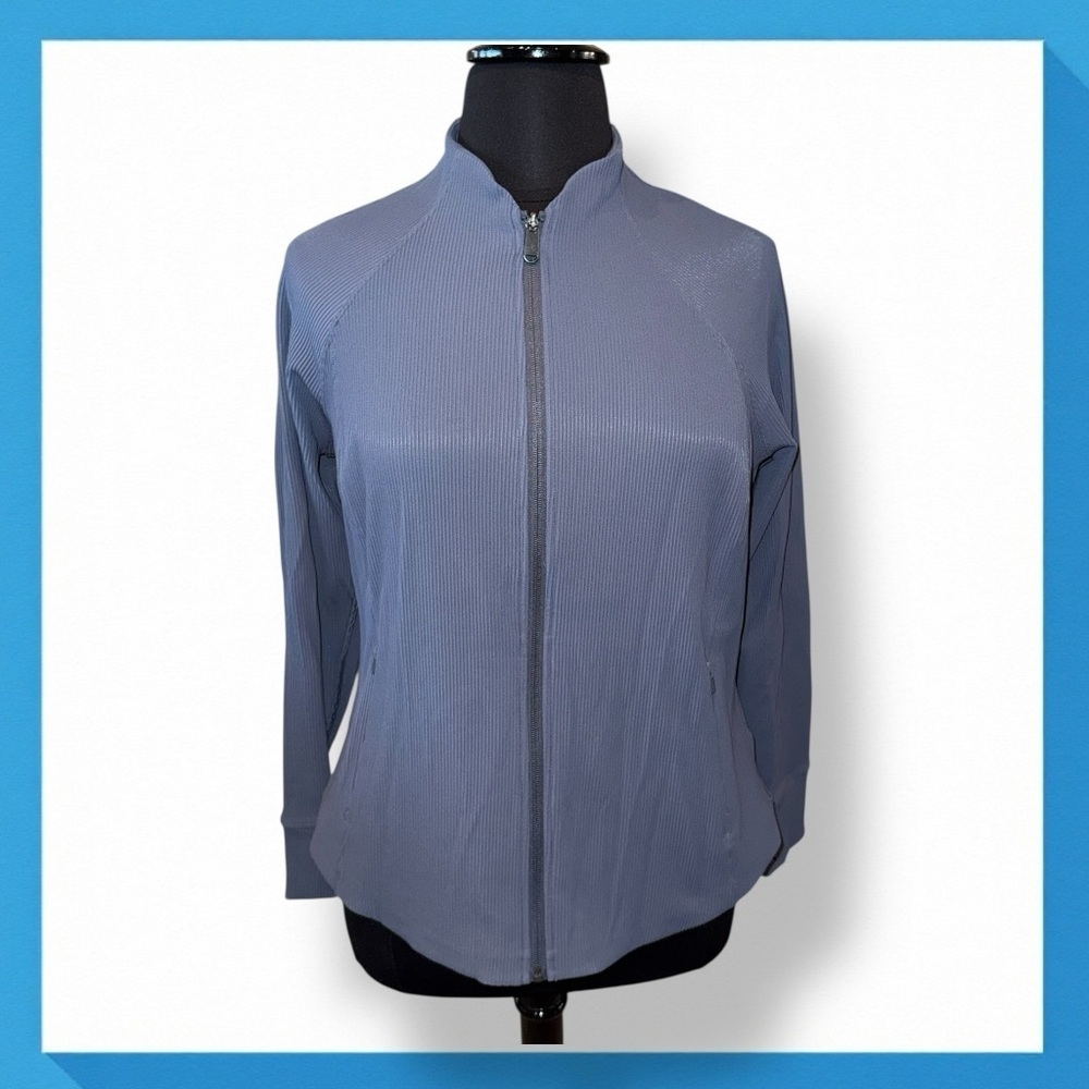 Athleta Salutation Ribbed Jacket - Plus 2x Granit… - image 2